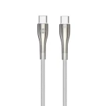 Forever Sleek Kábel USB-C (M) - USB-C (M) 1m biela / 60W (5900495084309)