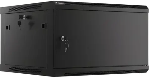 Lanberg WF01-6606-00B čierna / Nástenný rozvádzač / 19" / 6U / 600×600 mm / kovové dvere (WF01-6606-00B)