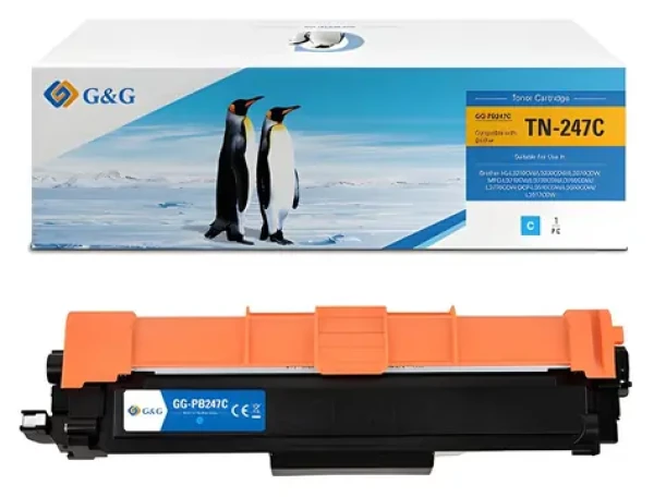 GG TN-247C azúrová / Kompatibilný toner / pre Brother / 2300 strán (16021)