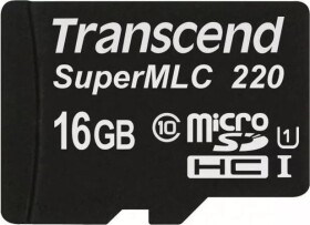 Transcend SuperMLC 220 MicroSDHC 16 GB Class 10 UHS-I/U1 (TS16GUSD220I)