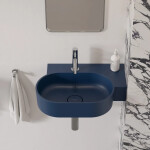 OMNIRES - OVO M+ umývadlo na dosku/závesné - pravé, 55 x 38 cm, midnight blue mat; OVO555UWPMB