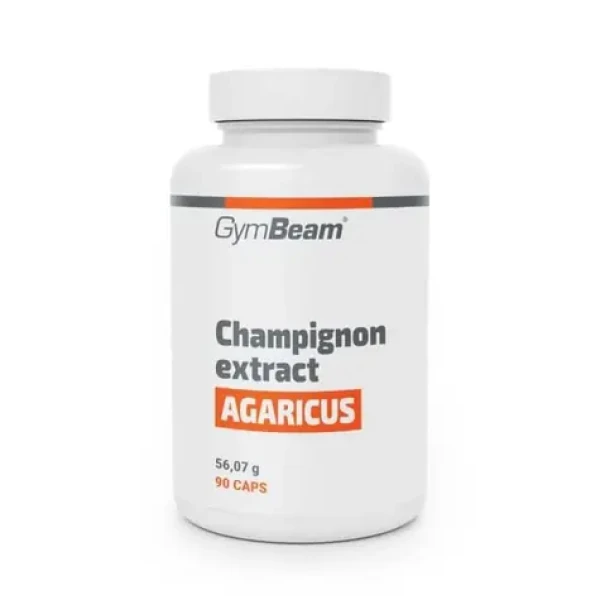 Šampiňón (Agaricus) extrakt s 20% polysacharidov a 10% beta-glukánov - GymBeam (90 kaps.) (118528-1-90caps)