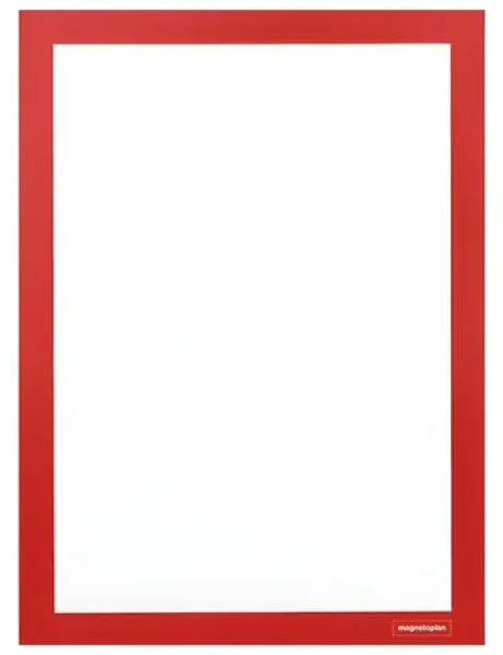 Magnetoplan Magnetofix A4 červená (2 ks) / Magnetický rámček / samolepiaci (MAGFRAMEADH4R)