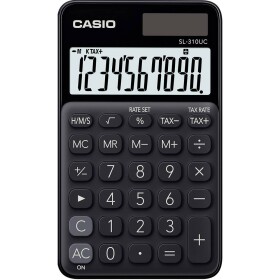 Casio SL-310UC-BK vrecková kalkulačka čierna Displej (počet miest): 10 solárny pohon, na batérie (š x v x h) 70 x 8 x 118 mm; SL-310UC-BK - Casio SL 310 UC