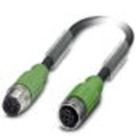 Phoenix Contact SAC-4P-M12MS/ 0,3-PUR/M12FS SH pripojovací kábel pre senzory - aktory, 1500842, piny: 4, 30.00 cm, 1 ks; 1500842
