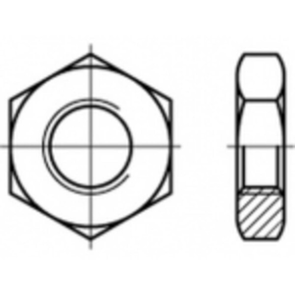 TOOLCRAFT TO-5435730 šesťhranné matice M30 ocel glavanizované zinkom 25 ks; TO-5435730