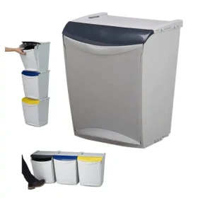 Denox ECOSYSTEM 25 l šedá / Odpadkový kôš / na zmiešaný odpad / modulárny / plast (24300.790)
