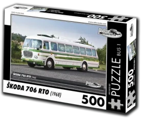 RETRO-AUTA Puzzle BUS č.1 Škoda 706 RTO (1968)