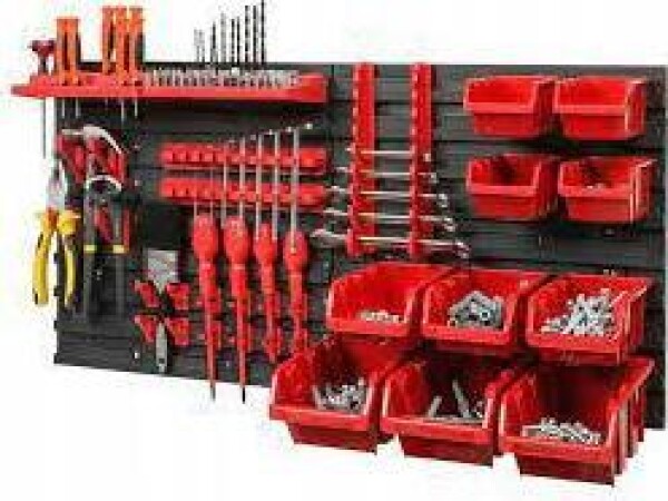 KISTENBERG Závěsný panel s 10 boxy a 22 držáky na nářadí ORDERLINE 800x165x400