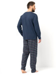 Pánske pyžamo Key MNS 481 B25 dĺžka/r M-2XL tmavě modrá XL