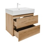 Kúpeľňová skrinka 2 zásuvková s umývadlom SAT B-Way 79x50x45 cm dub mat BWAY280OAKU2BBI BWAY280OAKU2BBI