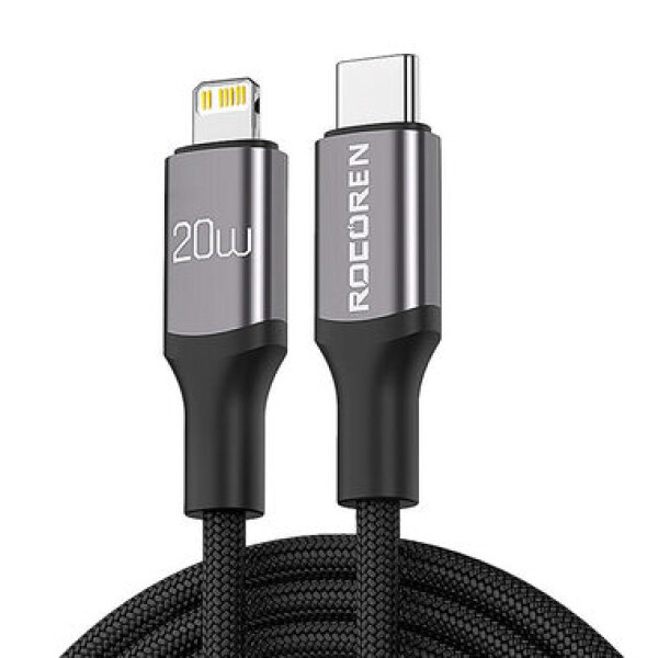 Rocoren Rýchlonabíjací kábel USB-C (M) - Lightning (M) Retro Series 2 m sivá (RCPBCL-RTB0G)