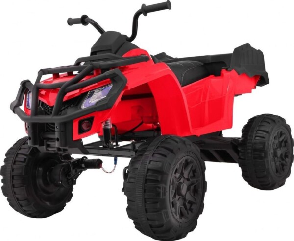 Joko veľká Elektrická štvorkolka 4x4 XL ATV kožené sedadlo penové kolesá rádio USB červená