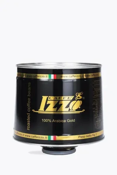 Izzo Caffé Gold 1 kg / Zrnková káva / 100% Arabica / Plechovka / dopredaj (8019925000066)