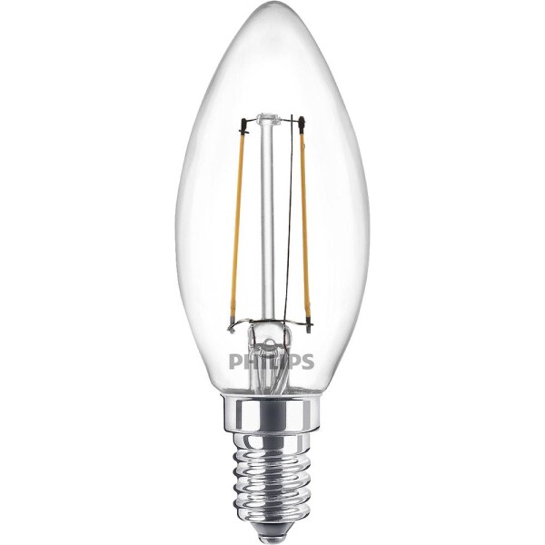 Philips LED 78205400 LED En.trieda 2021 E (A - G) E14 sviečkový tvar 2 W = 25 W teplá biela (Ø x d) 3.5 cm x 9.7 cm 2 ks; 78205400