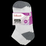 Dámske športové členkové ponožky 3 páry SPORT WOMEN IN-SHOE 3x - BELLINDA - biele 37 - 41