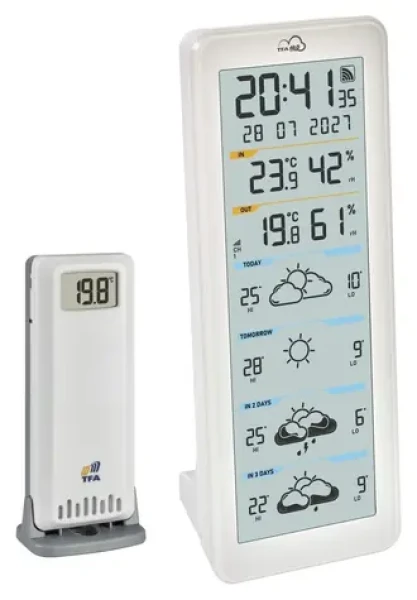 TFA 35.8108.02 / Meteostanica / WiFi / Predpoveď počasia 4 dni / Bezdrôtové čidlo teploty a vlhkosti (35.8108.02)