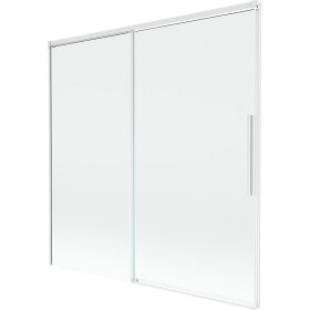 MEXEN/S - Rox vaňová zástena 2-krídlová posuvná 160 x 150, transparent, biela 8C9-160-001-20-00