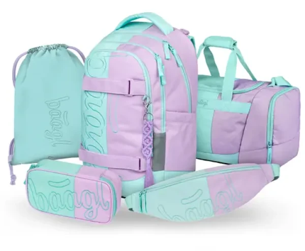 BAAGL SET 5 - Školský set Skate max Sweet: batoh / peračník / vrecko / športová taška / oblička (A-35378)