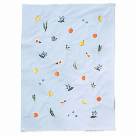 Rifle Paper Co. Bavlnená utierka Fruit Stand Embroidered