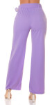 Sexy Koucla Highwaist Cloth Pants with Belt lilac L