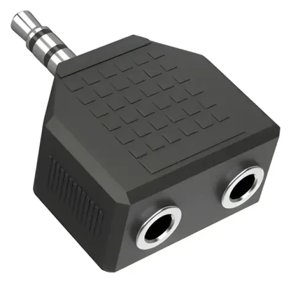 HAMA audio adaptér 3,5 mm jack na 2× 3,5 mm jack / Rozdvojka / stereo / čierna