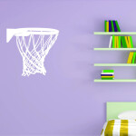 Veselá Stena Samolepka Basketbalový kôš Farba: béžová, Veľkosť: 60 x 56 cm