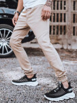 Pánské tyou jogger béžové kalhoty Dstreet UX3306 S