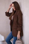 Sako s klopou elegantné čokoládové UNI
