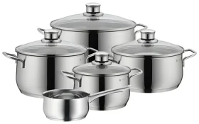 WMF Diadem PLUS / Sada hrncov / 5 dielov / nerezová oceľ Cromargan 18/10 / indukcia (0733556040)