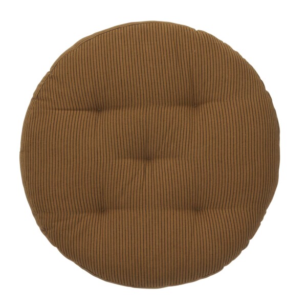 MADAM STOLTZ Kulatý sedák na židli Sugar almond / Black Ø 45 cm