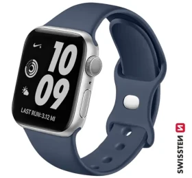 Swissten Silikónový remienok pre Apple Watch 42/44/45/49mm modrá (46000113)