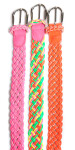 Trendy braid belt in neon colours neonorange Einheitsgroesse