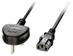 Lindy čierna / Napájací kábel / Zástrčka typu G - IEC C13 / 3 m (30434)