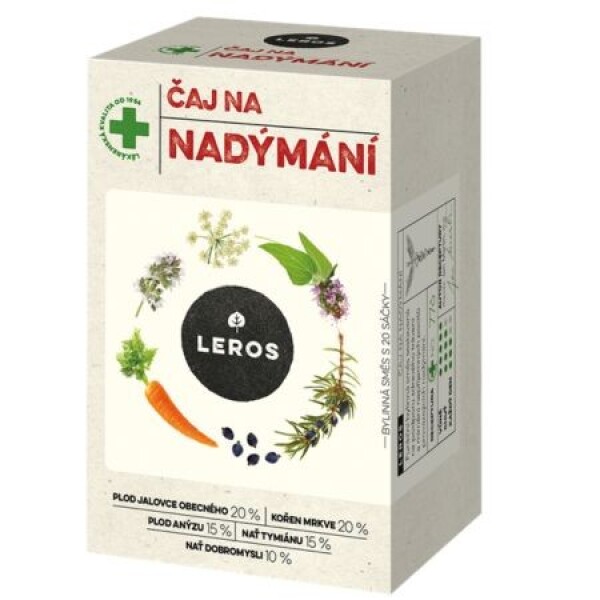 LEROS ČAJ NA NADÚVANIE bylinný čaj, nálevové vrecúška 20x1,5 g