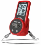 HELMER TM 26 červený / Kuchynský teplomer / bezdrôtový / 2 sondy / LCD displej / -50 až 300 °C (Hlmtm26)