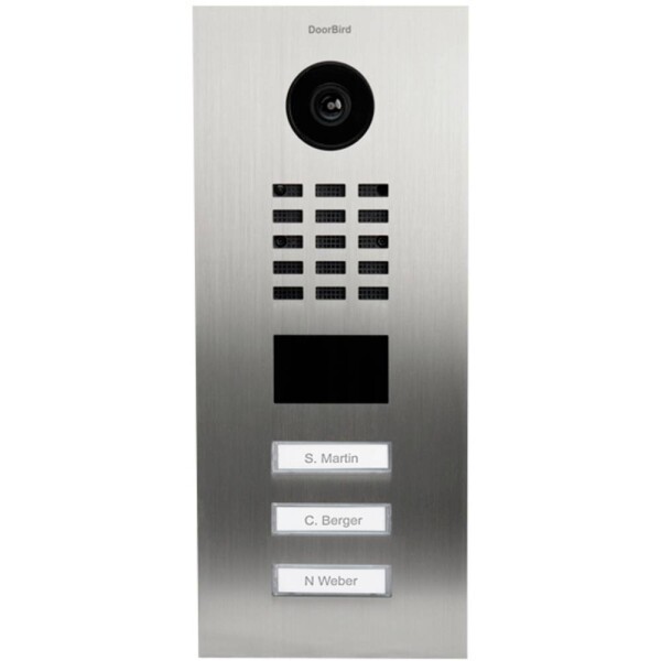 DoorBird D2103V domové IP / video telefón LAN vonkajšia jednotka nerezová oceľ V2A (brúsená); 423870727