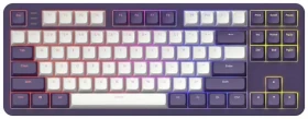 Dark Project ALU87A bielo-fialová / herná klávesnica / mechanická / spínače g3ms Sapphire mechanical / RGB / USB / 1.8m (DPKB_VIOLET_ 87_ANSI)