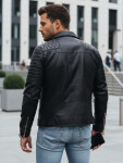 Pánska kožená bunda čierna FashionStreet TX4734 L