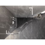 MEXEN/S - Lunar L sprchový kút päťboký krídlový ľavá 100 x 100, transparent, biela 831L-100L-100P-20-00-L