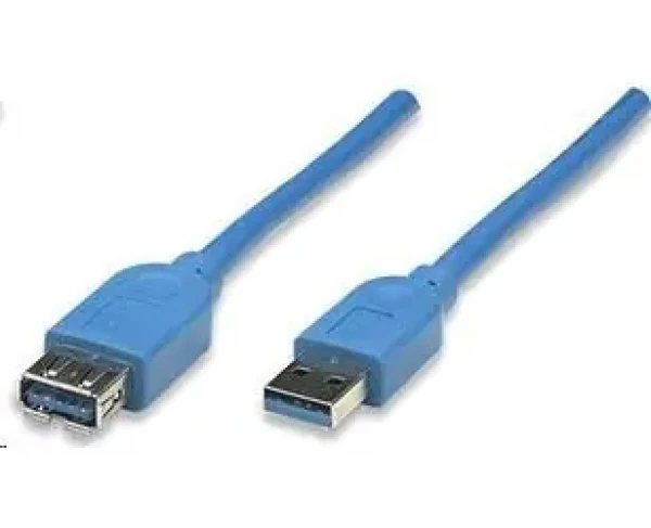 Manhattan predlžovací kábel USB 3.0 AA modrý / Kábel / 2 m / 5 Gb/s (322379)