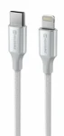 Swissten TEXTILE II dátový kábel USB-C - Lightning 1.5m biela (71529204)