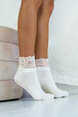 DÁMSKE PONOŽKY SO ŠIROKOU ŠNÚRKOU 1061 ecru 37-41