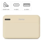 HAMA Pocket 10 piesková / Powerbanka / 10000 mAh / 2x USB-A / 5V / 2.1A (201773)