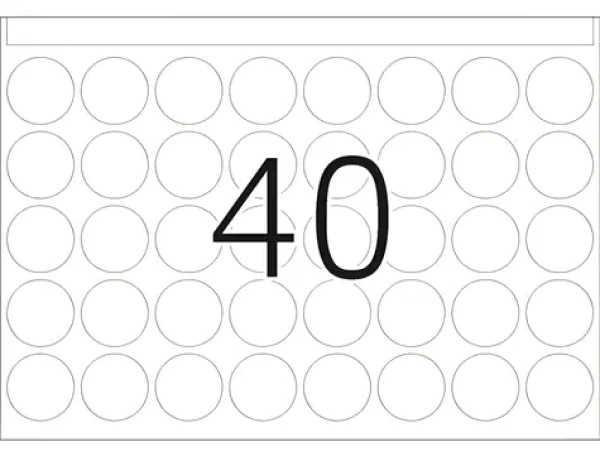 Herma etikety pre tlačiarenské stroje žlté O19 mm / Etikety / Papier / 10000 ks (2741)