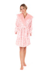 Dámsky župan Flora s kapucňou krátky 4856 3053 Pink Pearl - Vestis XL