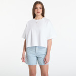 Tričko Calvin Klein Jeans Ss Cropped Boxy Satin Floral Tee Bright White XS
