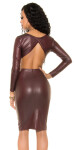 Sexy KouCla Wetlook pencil skirt with zip BORDEAUX