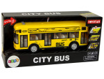 Žltý mestský autobus s trecím pohonom 1:18