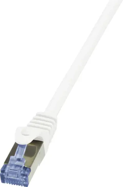 LogiLink PrimeLine biela / Patch kábel / Cat6a S/FTP / RJ-45 / 0,5 m (CQ3021S)